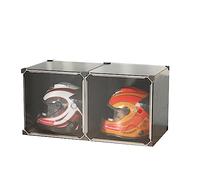 Vetrina Per Caschi Mobile Di Stoccaggio Per Caschi Da Moto, Scatola Acrilica Quadrata Caso Protetto Gabinetto Di Protezione Custodia Copertura Di Stoccaggio Collezioni Per Abbigliamento, ( Colore : ne