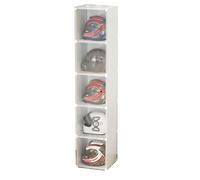 Vetrina Per Caschi Mobile Di Stoccaggio Per Caschi Da Moto, Scatola Acrilica Quadrata Caso Protetto Gabinetto Di Protezione Custodia Copertura Di Stoccaggio Collezioni Per Abbigliamento, ( Colore : Wh