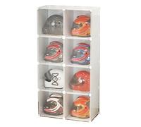 Vetrina Per Caschi Mobile Di Stoccaggio Per Caschi Da Moto, Scatola Acrilica Quadrata Caso Protetto Gabinetto Di Protezione Custodia Copertura Di Stoccaggio Collezioni Per Abbigliamento, ( Colore : Wh