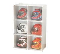 Vetrina Per Caschi Mobile Di Stoccaggio Per Caschi Da Moto, Scatola Acrilica Quadrata Caso Protetto Gabinetto Di Protezione Custodia Copertura Di Stoccaggio Collezioni Per Abbigliamento, ( Colore : Wh