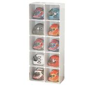 Vetrina Per Caschi Mobile Di Stoccaggio Per Caschi Da Moto, Scatola Acrilica Quadrata Caso Protetto Gabinetto Di Protezione Custodia Copertura Di Stoccaggio Collezioni Per Abbigliamento, ( Colore : Wh