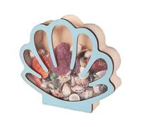 Vetrina per conchiglie | Contenitore in legno per ciotole marine, organizer da viaggio, centrotavola per dormitorio, corridoio, studio, soggiorno, camera da letto