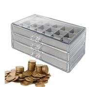 Vetrina per Cristalli,Scatola Collezione In Acrilico Trasparente | Organizzatore da Esposizione con 54 Scomparti per Fossili Minerali Conchiglie Miniature Ideale per Regali di Natale e Compleanno