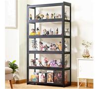 Vetrina per Giocattoli Vetrina Trasparente | Porte A Ribalta in Acrilico, Vetrina in bambù Tsparent per La Collezione Figures & Curio | da Pavimento, Design Moderno |, 70×140cm/27.5×55in