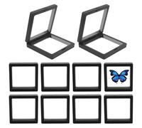 Vetrina per gioielli galleggianti 3D,Espositore galleggiante 3D - 10 pezzi scatola portagioie galleggiante trasparente per display - Supporto trasparente per campione di casa e affari di film d