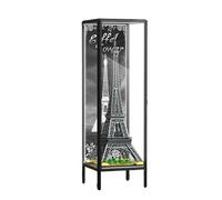 Vetrina per LEGO 10307 Torre Eiffel, vetrina antipolvere in acrilico extra large, costruzione applicabile al set 10307, vetrina, regalo (senza modello) (modello in lega nera con illuminazione)