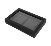 Vetrina per medaglie in legno - Scatola portaoggetti a 2 scomparti per medaglie