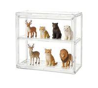 Vetrina Per Miniature - Teca Acrilica Per Bambole Con Porta Magnetica - Scatola Custodia per Collezionabili con Ripiano Rimovibile - per Casa Ufficio Libri Giocattoli Figure Souvenir