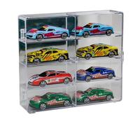 Vetrina per Modellini di Auto in Scala 1/64, Scatola Trasparente per Esposizione a 8 Slot con Porta, Scatole per Esposizione per Modellini di Auto in Plastica, Scatole per Esposizione per Auto Giocatt