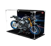 Vetrina per moto Lego 42159, antipolvere, protezione UV, vetrina su misura, regali per gli amanti dei Lego, archiviazione di montaggio (tema A 50 x 36 x 22 cm)