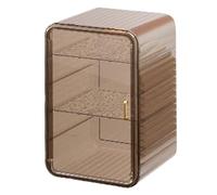 Vetrina per tazze e piattini da tè - Scatola di protezione trasparente, scaffale impilabile multilivello, organizzatore da cucina con coperchio ermetico | Cina compatta armadio per la