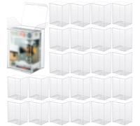 Vetrina pop trasparente compatibile con figure in vinile Funko Pop da 4 pollici, scatola espositiva resistente con linguetta di bloccaggio della pellicola protettiva
