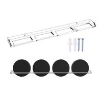 Vetrina Puck - Supporto in acrilico trasparente da collezione | Vetrina a 4 slot antipolvere da 35,3 × 5,5 × 2,5 cm, costruzione a bordi lisci, pezzo di decorazione per scrittori