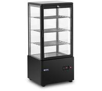 Royal Catering Vetrina Refrigerata da Banco RCCC-78-BT (78 L, 4 livelli, nero, chiudibile a chiave)