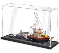 Vetrina trasparente in acrilico, compatibile con Le*Go 21350, Squalo bianco, Orca, vetrina trasparente a prova di polvere (modello non incluso), 65 x 25 x 40 cm (3MM)