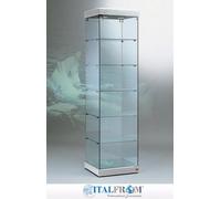 Vetrina Vetrinetta Espositore Display Showcase leather con Luci a led 54x53x200