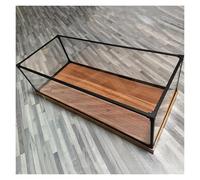 Vetrine in acrilico per oggetti da collezione, scatole impilabili trasparenti con coperchi, base in legno, perfette per organizzare piccoli tesori (80 x 30 cm)