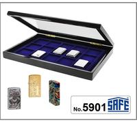 Vetrine Per Accendini Zippo In Legno Laccato Nero Con 15 Scomparti SAFE 5901
