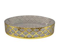 Vetrineinrete® Accessori Bagno oro stile barocco con Dispenser Sapone Bicchiere portaspazzolino piattino portasapone (Piattino porta sapone)