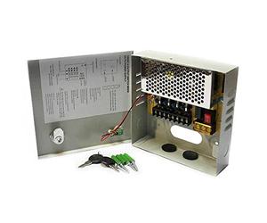 Vetrineinrete® Alimentatore stabilizzato per telecamere videosorveglianza con 4 uscite canali Box Telecamera 12V 3A 220v D42