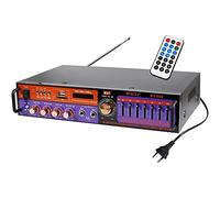 Vetrineinrete® Amplificatore bluetooth audio stereo hi-fi per musica equalizzatore EQ karaoke 2 ingressi microfono mp3 sd card usb mp3 FM con telecomando BT-669 C20