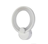 Vetrineinrete® Applique a led a forma di cerchio 10 watt lampada da comodino a parete lumetto abat jour luce bianca fredda 6500k o calda 3000k (Luce calda 3000k) F69