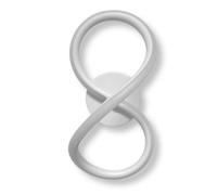 Vetrineinrete® Applique a led da parete a forma di infinito 10 Watt tecnologia CCT luce 6500k 3000k 4000k lampada da soffito moderna bianca