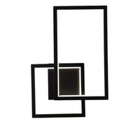 Vetrineinrete® Applique a parete a led di forma geometrica 24 Watt lampada decorativa da muro con tecnologia CCT (Nero)