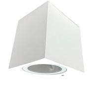 Vetrineinrete® Applique a parete per esterno da giardino ip65 lampada da muro moderna attacco gu10 nero grigio bianco (Bianco) A6