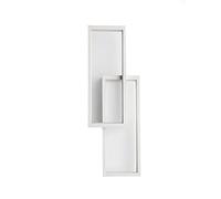 Vetrineinrete® Applique da parete lampada a led doppio rettangolo 32 watt luce bianca 6500k calda 3000k naturale 4000k (Luce Calda 3000k)