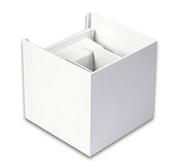 Vetrineinrete® Applique da parete LED COB 12 watt per esterno impermeabile IP55 luce fredda 6000 k lampada per terrazzo e giardino doppia emissione luminosa UP & DOWN es46 (Bianco) B3