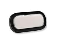Vetrineinrete® Applique da parete ovale a led 23 watt plafoniera da soffitto per balconi giardino IP54 CCT switch (Nero)