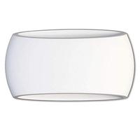 Vetrineinrete® Applique da Parete Ovale in Gesso a Doppia Emissione Luminosa Up e Down Verniciabile Lampada con Attacco R7S Moderno IP20 Ingresso Soggiorno 290x170 mm