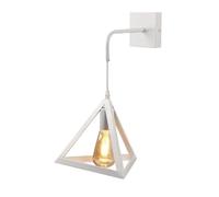 Vetrineinrete® Applique da parete pendente a forma di triangolare 3D stile minimal con portalampada E27 (Bianco)