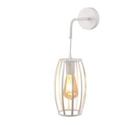 Vetrineinrete® Applique da parete pendente di forma di ovale 3D stile minimal con portalampada E27 (Bianco)