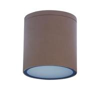 Vetrineinrete® Applique da soffitto a cilindro per esterno moderno lampada plafoniera con attacco GU10 per balcone terrazzo patio IP54 (Rosso Ruggine)