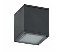 Vetrineinrete® Applique da soffitto a cubo per esterno moderno lampada plafoniera con attacco GU10 per balcone terrazzo patio IP54 (Grigio)