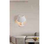 Vetrineinrete® Applique in gesso a forma lume lampada a parete verniciabile lumetto attacco e14