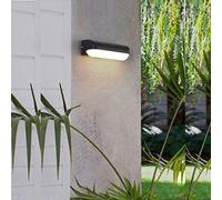 Vetrineinrete® Applique lampada led per esterno 12 watt plafoniera per balconi terrazzi nera luce bianca fredda 65000k calda 3000k naturale 4000k IP65 (Luce calda 3000K)