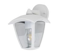 Vetrineinrete® Applique lanterna da parete per giardino facciate lampada da muro bianca E27 IP44