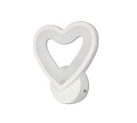Vetrineinrete® Applique led a forma di cuore 6 watt a parete lumetto lampada a muro da comodino abat jour luce naturale 4000k N13