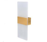 Vetrineinrete® Applique moderno a led rettangolare 10 watt da parete doppia emissione lampada da interno 3 colorazione di luce tecnologia CCT (Oro)