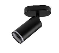 Vetrineinrete® Applique plafoniera orientabile da soffitto o parete 1 diffusore lampada attacco GU10 per bagno soggiorno bianco o nero (Nero)