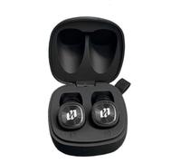 Vetrineinrete® Auricolare Bluetooth cuffie ricaricabile in-ear con gommini in silicone di 3 taglie custodia di ricarica microfono integrato per chiamate sport (Nero)