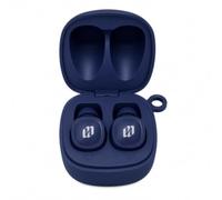 Vetrineinrete® Auricolare Bluetooth cuffie ricaricabile in-ear con gommini in silicone di 3 taglie custodia di ricarica microfono integrato per chiamate sport (Blu)