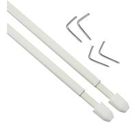 Vetrineinrete® Bastone per Tenda da Finestra 2 Pezzi con Ganci a Vite Asta telescopica allungabile da 50 a 70 cm Bacchette Regolabili per infissi Porte