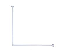 Vetrineinrete® Bastone per tenda doccia universale regolabile angolare aste 80x80 cm bianco 69371 H35