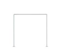 Vetrineinrete® Bastone per tenda doccia universale regolabile angolare con aste 90X90X90 cm argento o bianca asta per tende (Bianco)