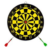 Vetrineinrete® Bersaglio tiro a segno dardo con freccette giochi con freccette per bar locale casa da 41 36 22 e 15 cm gioco frecce doppio lato con gancio da parete (22 cm) 94552