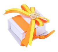 Vetrineinrete® Bomboniera portaconfetti per 18 anni 12 pezzi scatoline a forma di libro diciottesimo compleanno decorato con nastro (Arancione)